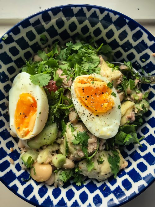 Bonensalade met artisjokken