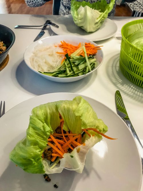 Aziatische sla wraps